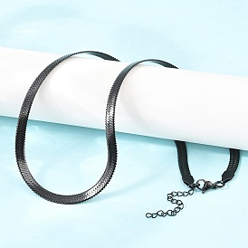 5мм 304 плоские ожерелья из нержавеющей стали в виде змейки для женщин и мужчин, ионное покрытие (ip)