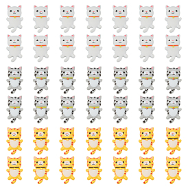 60 pcs 3 colores cabujones de resina, gato