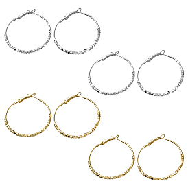 4 пары 2 цветные серьги-кольца из сплава, кольцо