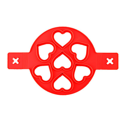 Силиконовая формочка для блинов, яичные кольца кексы для выпечки круглая форма, с 7 полостью в форме сердца