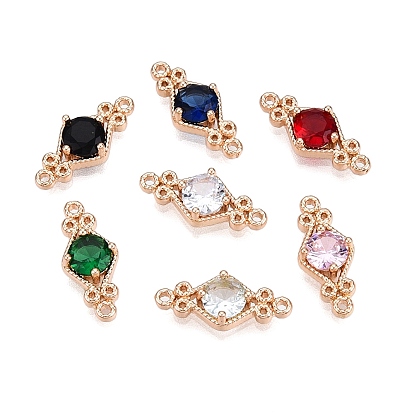 Подвески из латуни с граненым стеклянным соединителем, без кадмия, без никеля и без свинца, звенья китайского узла, золотые