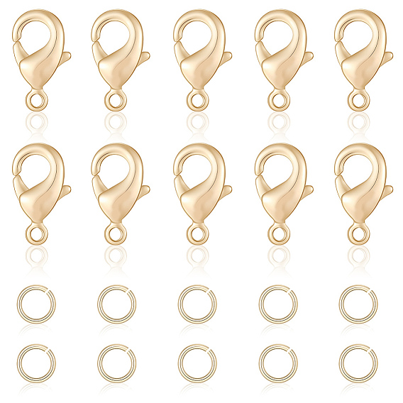 Карабин-лобстеры, латунные, с прыжковых колец, без никеля 