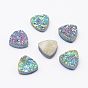 Гальванизированный природный druzy агат кабошоны, треугольные
