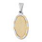 304 подвески из нержавеющей стали, ионное покрытие (ip), овал с подвеской девы марии
