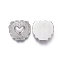 304 Stainless Steel Cabochons, Fit Floating Locket Charms, Heart