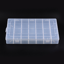 Plastic Beads Containers, Adjustable Dividers Box, Rectangle