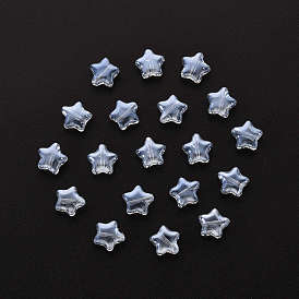 20 шт. Прозрачные стеклянные бусины, окрашенные распылением., с покрытием AB цвета, звезда