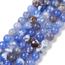 Natural Agate Beads, Dyed & Heated, Round
