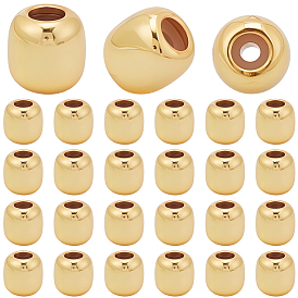 30 шт. латунные обжимные бусины, с пластиковым, овальные