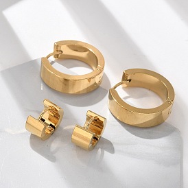 Серьги из 304 нержавеющей стали, ионное покрытие (ip), кольцо