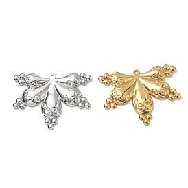 304 en acier inoxydable gros pendentifs, charmes de feuilles