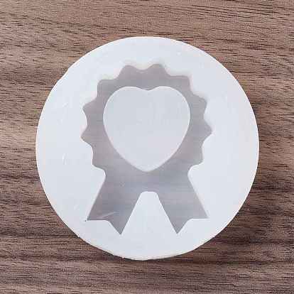 Heart Medal Shaker Molds, DIY Quicksand Silicone Molds, Resin Casting Molds, for UV Resin, Epoxy Resin Craft Making