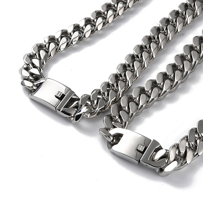 304 Stainless Steel Cuban Link Chain Necklaces