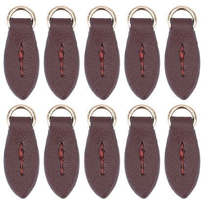 10 шт. головки молний из коровьей кожи, съемник молнии из кожи, для загрузки, куртка, багажные сумки, сумки, кошелек, ремонт куртки