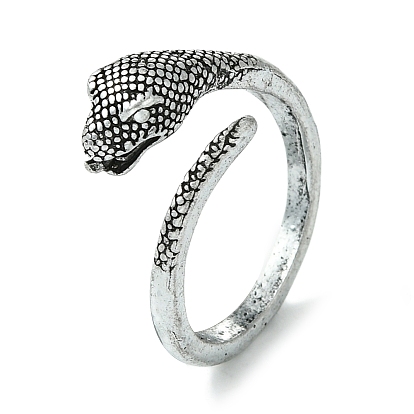 Snake Alloy Open Cuff Rings, Lead Free & Cadmium Free