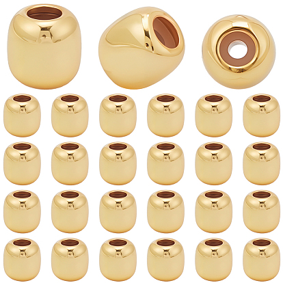 30 шт. латунные обжимные бусины, с пластиковым, овальные