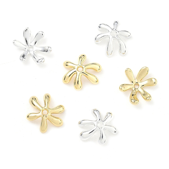 Шапочки и конусы для бусин, латунные, долговечный, стойки покрытие, без свинца и без кадмия, цветок