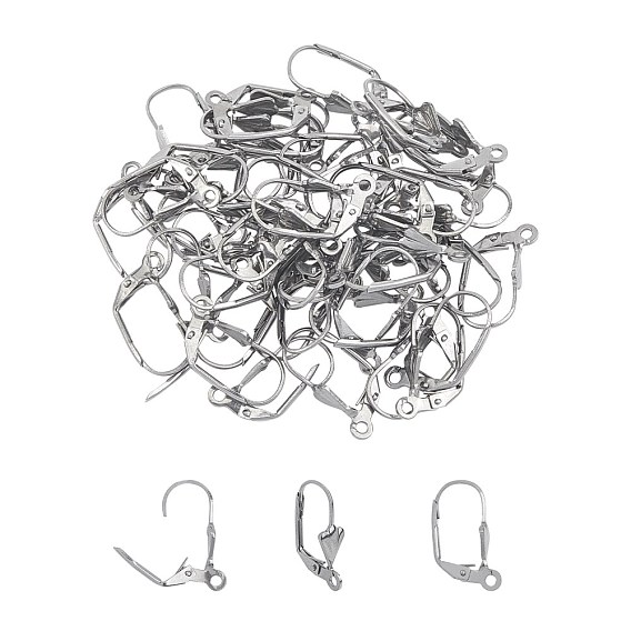 304 Stainless Steel Hoop Earrings, Leverback Hoop Earrings