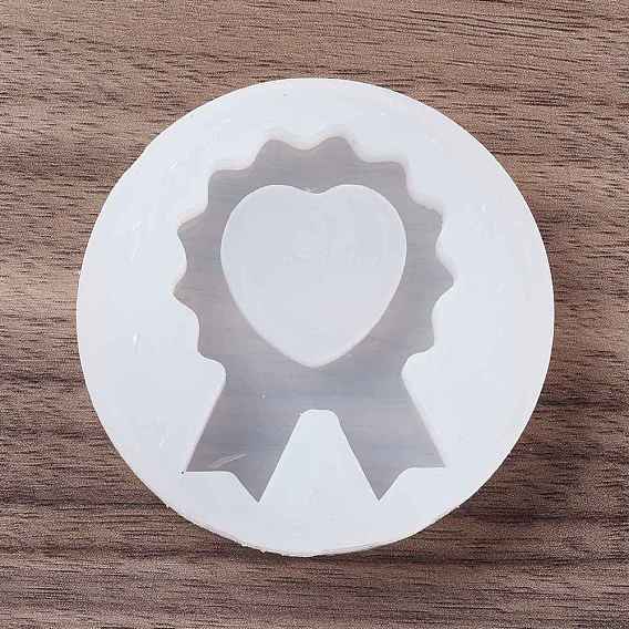 Heart Medal Shaker Molds, DIY Quicksand Silicone Molds, Resin Casting Molds, for UV Resin, Epoxy Resin Craft Making