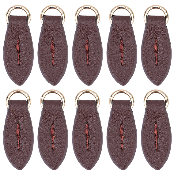 10 шт. головки молний из коровьей кожи, съемник молнии из кожи, для загрузки, куртка, багажные сумки, сумки, кошелек, ремонт куртки