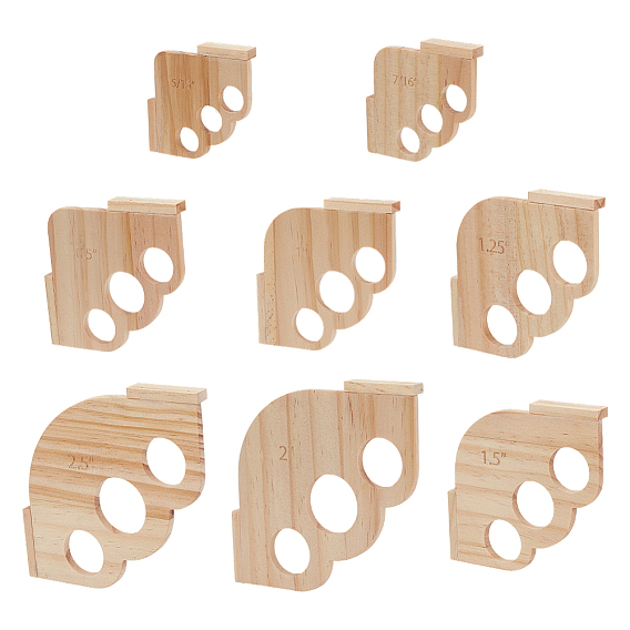 8шт. 6 стили измерительный инструмент для измерения углового радиуса сосновой древесины, лоскутное шитье своими руками, режущее ремесло, вентилятор