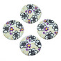 Handmade Polymer Clay Pendants, Flat Round