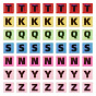 50Pcs Opaque UV Plating Acrylic Beads, Iridescent, Square with Letter