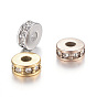 304 Stainless Steel Bead Spacers, with Rhinestone, Flat Round