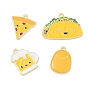 Pendentifs en alliage, charmes alimentaires, or