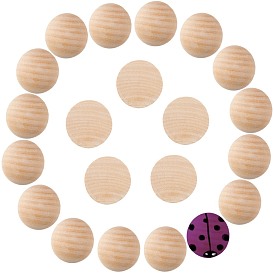 Gorgecraft Unfinished Natural Wood Cabochons, Half Round/Dome