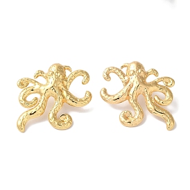 Octopus Ion Plating(IP) 304 Stainless Steel Stud Earrings for Women