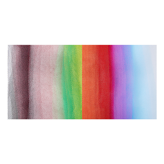 100 ярды 10 цвета эластичные полиэстеровые декоративные сетчатые ленты, рулон тюлевой ткани для шляпы, изготовление украшения юбок