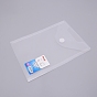 Transparent Plastic Envelopes Folders, Document File Folder with Hook & Loop Closure, for School Home Office Work, Rectangle
