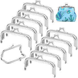 10Pcs Iron Kiss Lock Purse Frames, Smooth Surface, for Coin Purse Making