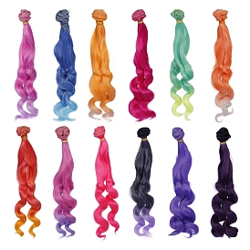 High Temperature Fiber Long Curly Hair Doll Wig Hair, for DIY Girls BJD Makings Accessories