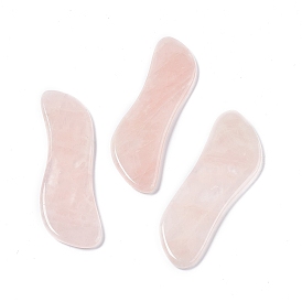 Tablas de gua sha de cuarzo rosa natural, herramientas de masaje de raspado, herramienta gua sha para el alivio del cuerpo facial
