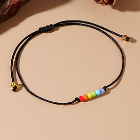 Браслеты из плетеного бисера с радужными элементами в честь месяца гордости., украшения из плетеного нейлонового шнура для женщин и мужчин, с открытки