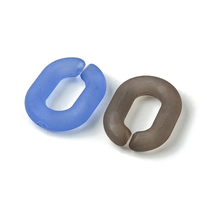 Transparent Frosted Acrylic Linking Rings, Quick Link Connectors, Oval