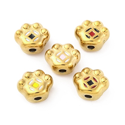 304 из нержавеющей стали эмаль бисер, отпечаток лапы, ионное покрытие (ip), реальный 18 k позолоченный