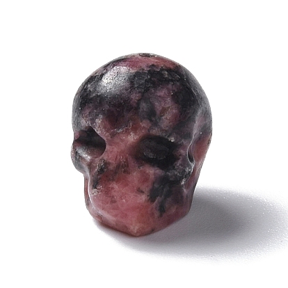 Natural Rhodonite Beads, Skull