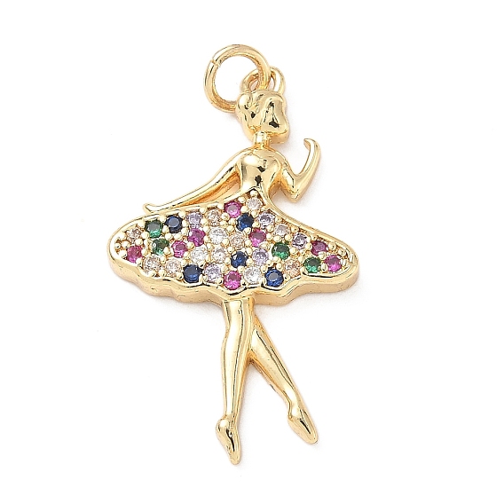 Латунные микро проложить кубического циркония подвески, без кадмия и без свинца, шармы в форме человека , с целью перехода в кольце