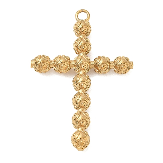 304 Stainless Steel Big Pendants, Portuguese Filigree Cross Charms