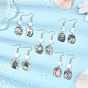 Natural Freshwater Shell & Paua Shell 304 Stainless Steel Dangle Earrings for Women, Mixed Shapes