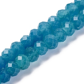 Natural Amazonite Dyed Beads Strands, Faceted, Rondelle