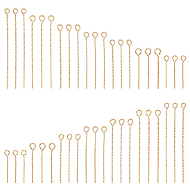 70шт. 7 стили латунные штифты с поворотным ушком, ювелирная фурнитура для плетения бижутерий