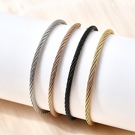 304 браслеты из нержавеющей стали для женщин и мужчин, скрученный