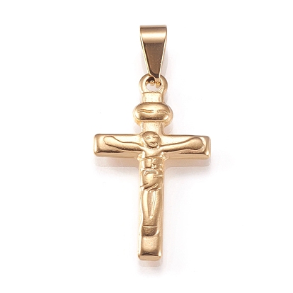 201 Stainless Steel Pendants, For Easter, Crucifix Cross