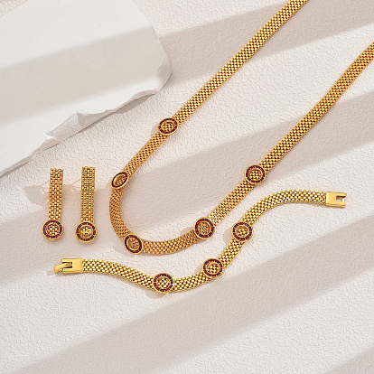 Винтажный дизайн железные цепочки с паве из кубических цирконий, браслеты, серьги и ожерелья для женской вечеринки