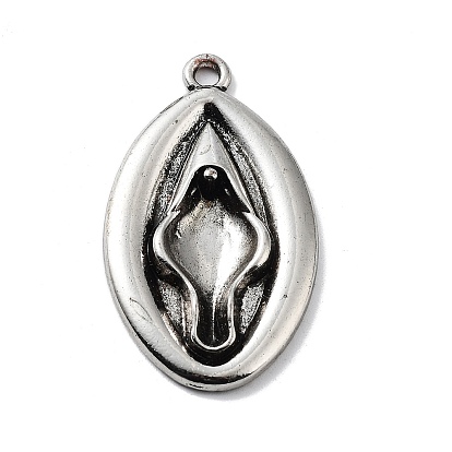 Tibetan Style Alloy Pendants, Oval