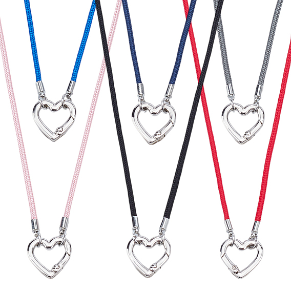 6шт 6 цвета цепочки для очков, нейлоновый цепной ремешок на шею для очков, с медными застежками